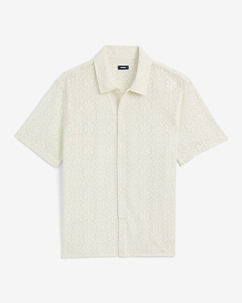 Lace Eyelet Floral Shirt