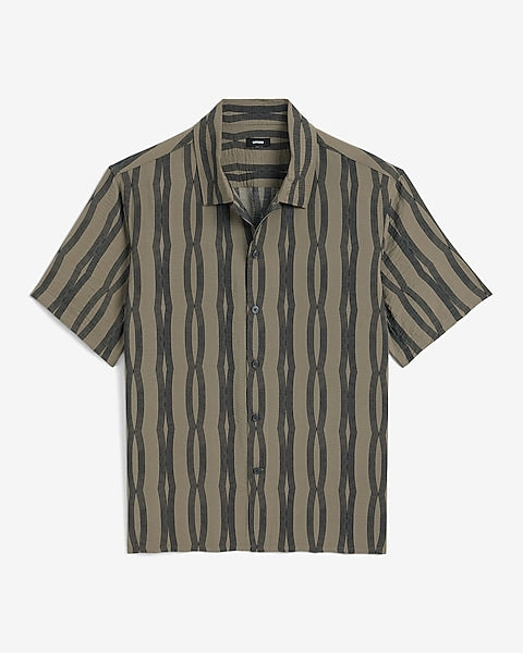 Seersucker Striped Shirt