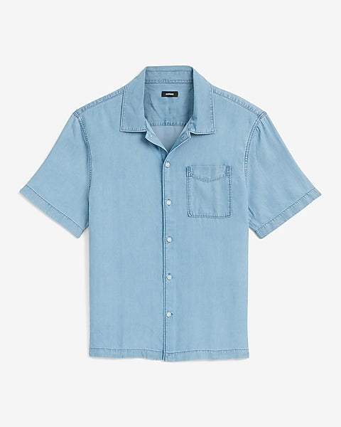 Short Sleeve Denim Soft Shirt