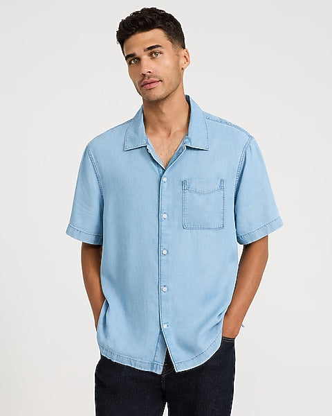 Short Sleeve Denim Soft Shirt