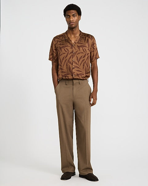 Leaf Print Resort Shirt