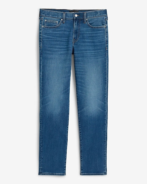 Slim Straight Medium Wash Jeans