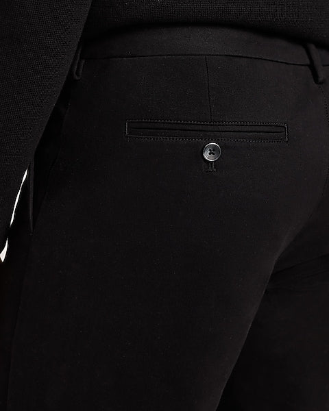 Straight Pitch Black Hyper Stretch Chinos