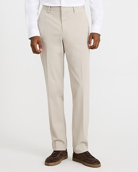 Slim Khaki Suit Pants