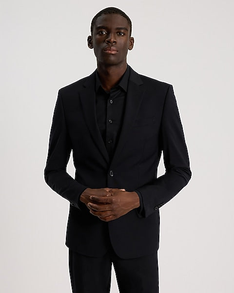 Extra Slim Black Washable Suit Jacket