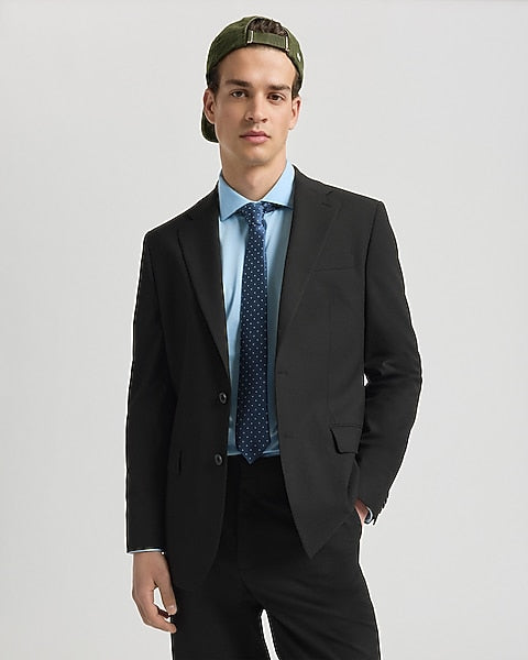 Slim Black Washable Suit Jacket