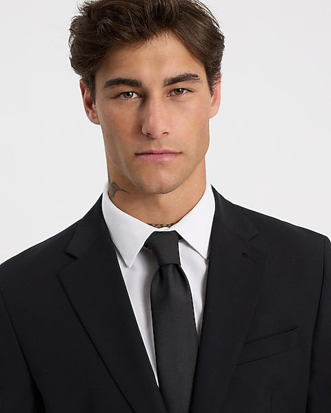 Slim Black Washable Suit Jacket