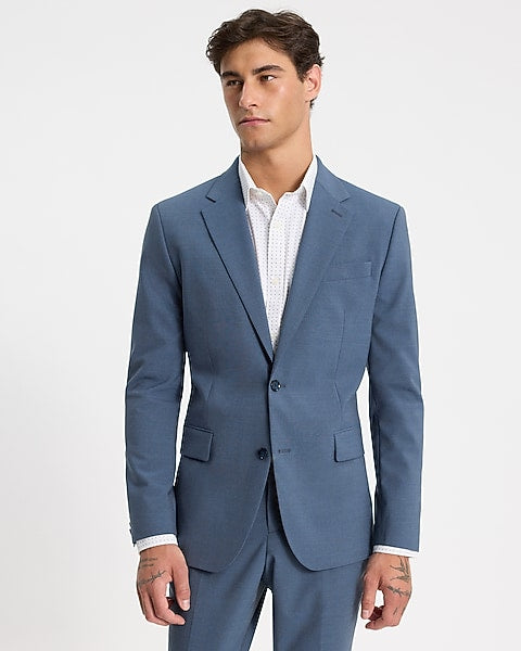 Slim Dusty Blue Washable Suit Jacket