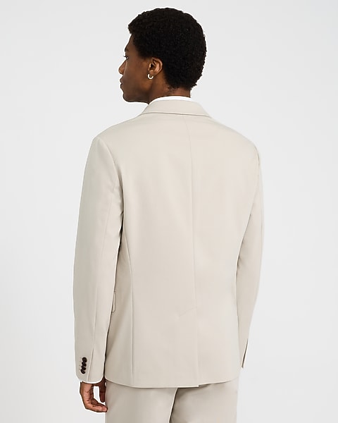 Slim Khaki Suit Jacket