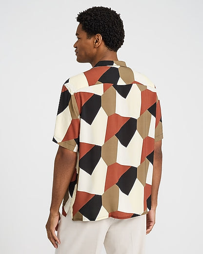 Geo Abstract Rayon Shirt