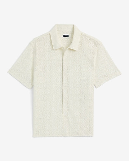 Lace Eyelet Floral Shirt