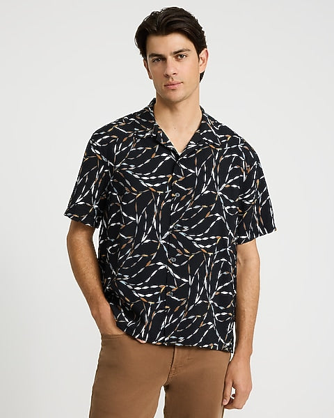 Seersucker Geo Twist Shirt