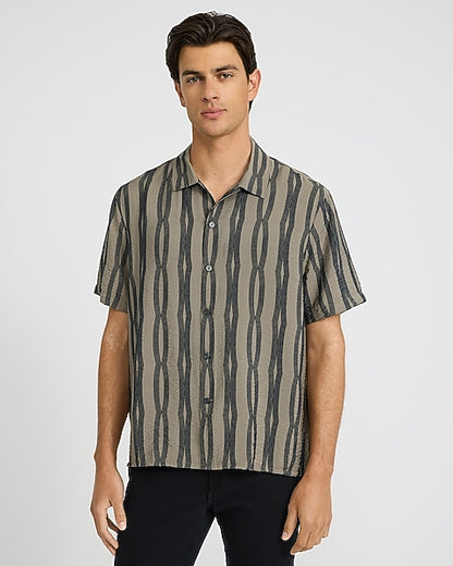 Seersucker Striped Shirt