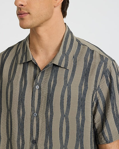 Seersucker Striped Shirt