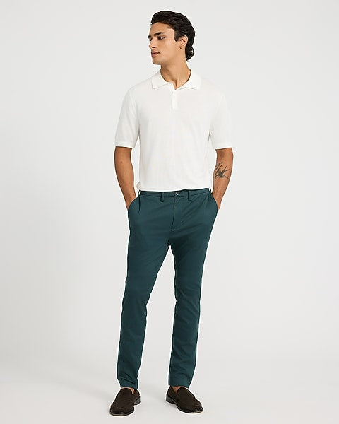 Skinny Moss Green Hyper Stretch Chinos