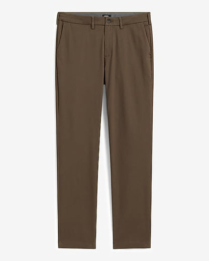 Slim Brown Hyper Stretch Chinos