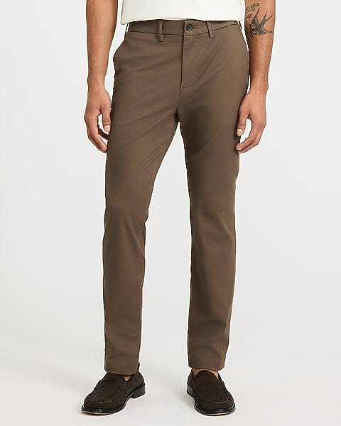 Slim Brown Hyper Stretch Chinos