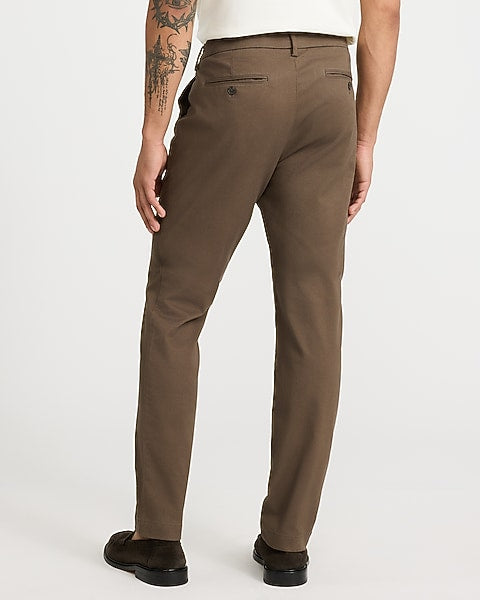 Slim Brown Hyper Stretch Chinos