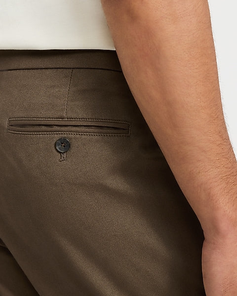Slim Brown Hyper Stretch Chinos