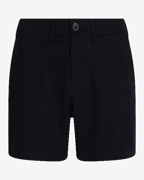 6-Inch Pitch Black Slim Chino Shorts