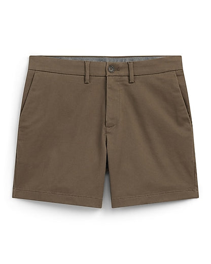 6-Inch Brown Slim Chino Shorts