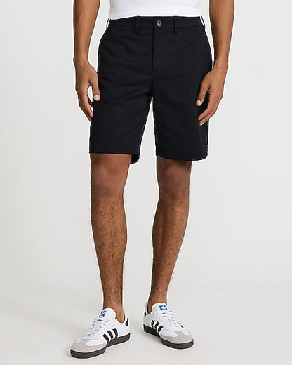 8-Inch Pitch Black Slim Chino Shorts