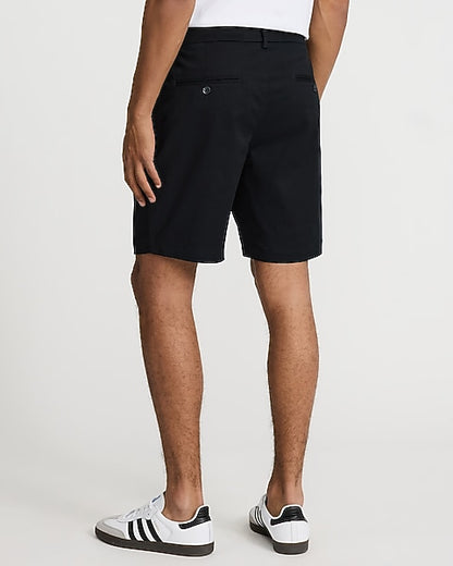 8-Inch Pitch Black Slim Chino Shorts