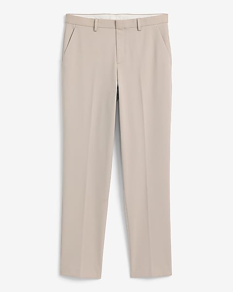 Slim Khaki Suit Pants