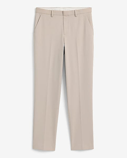 Slim Khaki Suit Pants