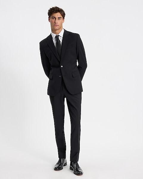 Slim Black Washable Suit Jacket