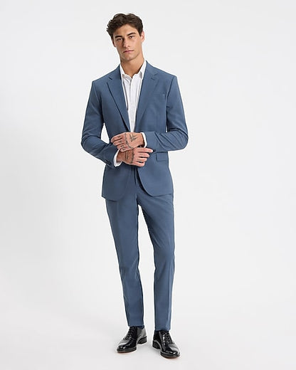 Slim Dusty Blue Washable Suit Jacket