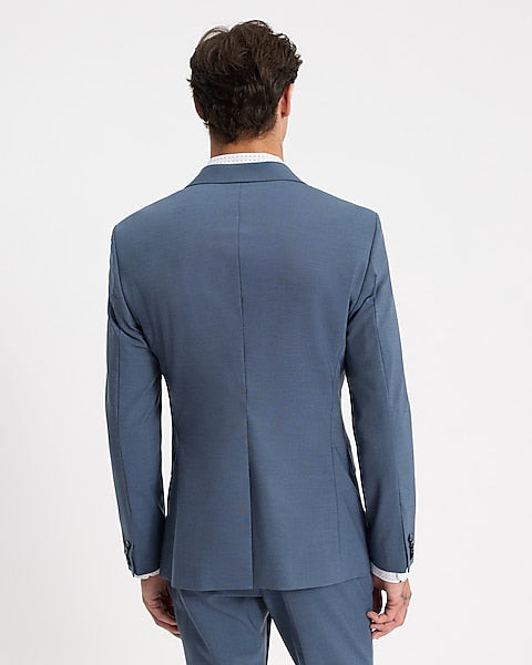 Slim Dusty Blue Washable Suit Jacket