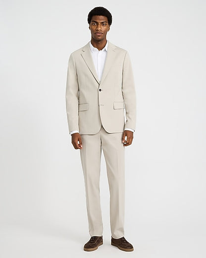 Slim Khaki Suit Jacket