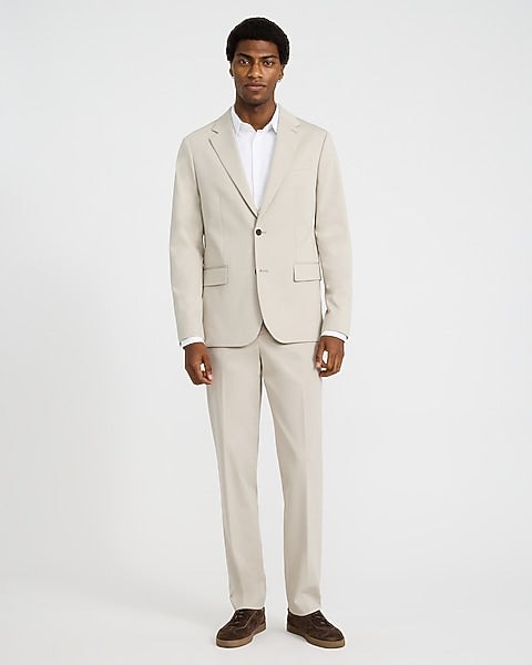 Slim Khaki Suit Jacket
