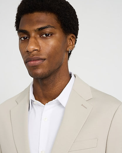 Slim Khaki Suit Jacket